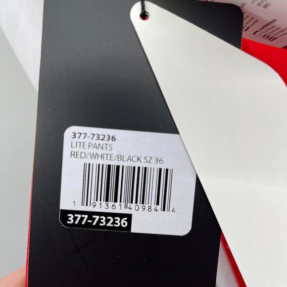 Fly Racing Lite Pant Red/White/Black Mens‎ 36 Waist Riding Pants Style 377-73236 - Picture 8 of 8